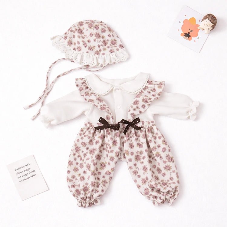 Floral Ruffle Reborn Doll Romper Set