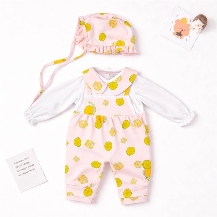 Lemon Print Reborn Doll Romper Set