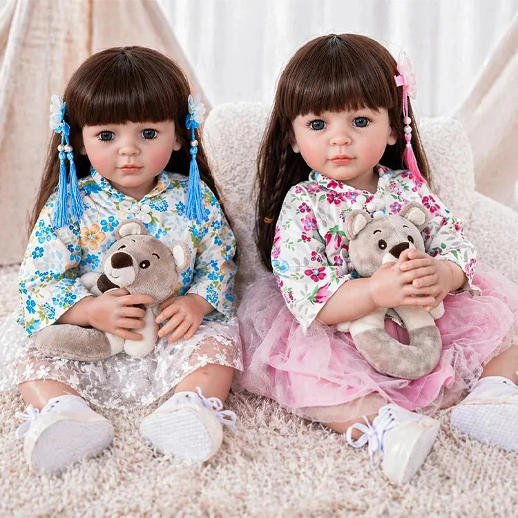 Maisie & Tilly 22" Twin Lifelike Toddler Dolls