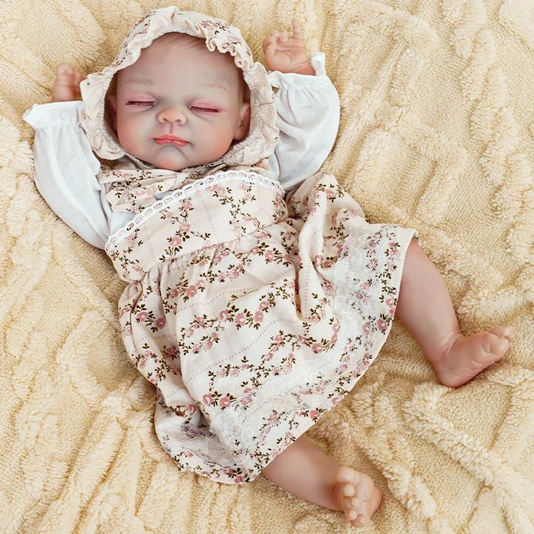 Vintage Floral Reborn Doll Outfit Set