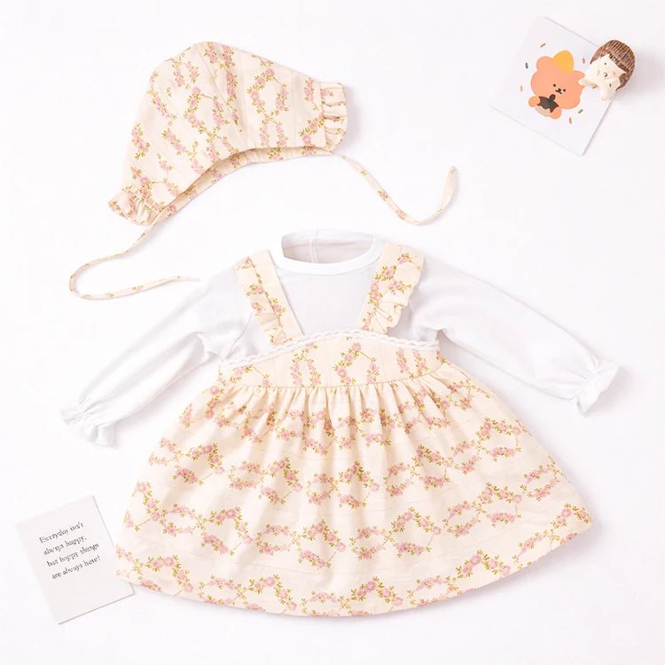 Vintage Floral Reborn Doll Outfit Set